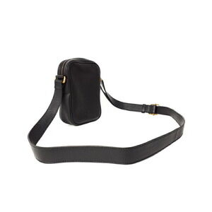 Gucci Bag Logo Print Crossbody Messenger black Leather